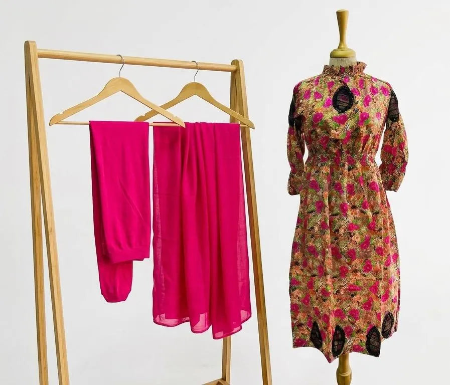 Multicolor Printed Lawn 3Pcs Set for Women