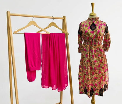 Multicolor Printed Lawn 3Pcs Set for Women