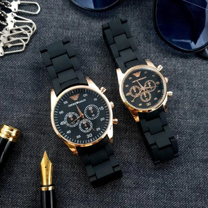 Unisex Chronograph Armani Couple Watch