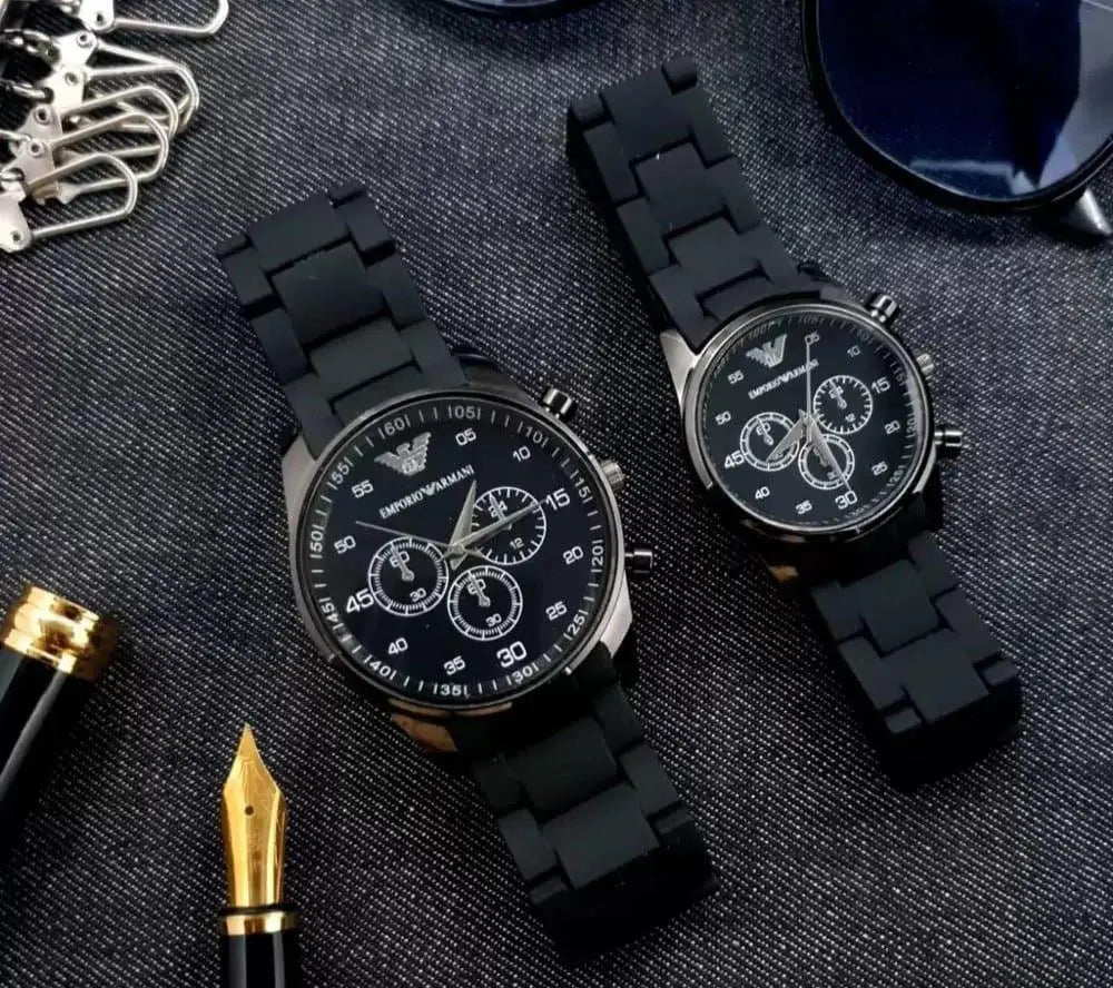 Unisex Chronograph Armani Couple Watch