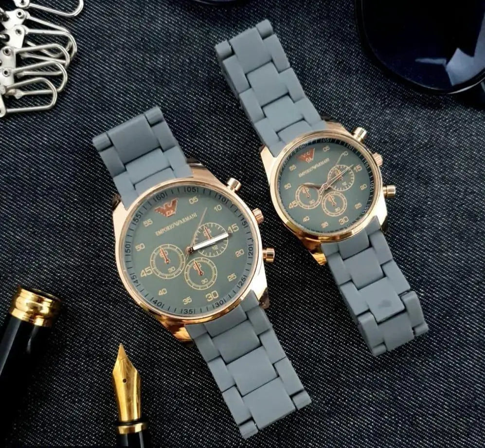 Unisex Chronograph Armani Couple Watch