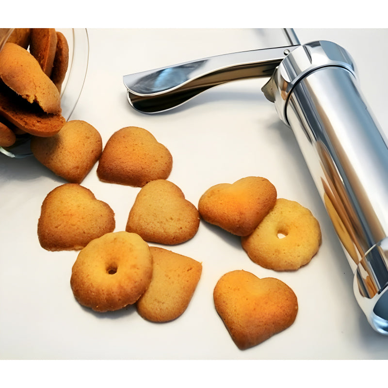 Multi-Pattern Cookie Press Machine DIY Biscuit Maker With 20 Disc Shapes And Stencils